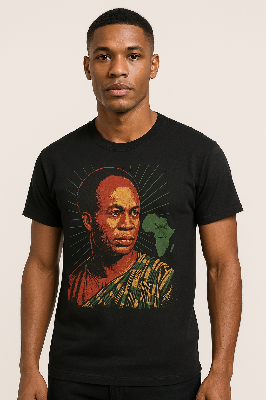 Kwame Nkrumah “Sun Ray” T-Shirt – Legacy & Leadership