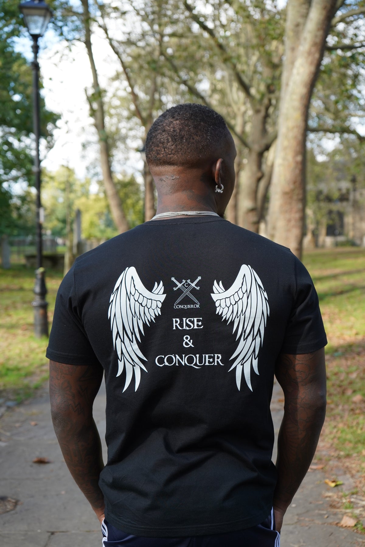 Rise & Conquer Angel Wings T-Shirt – Elevation & Power