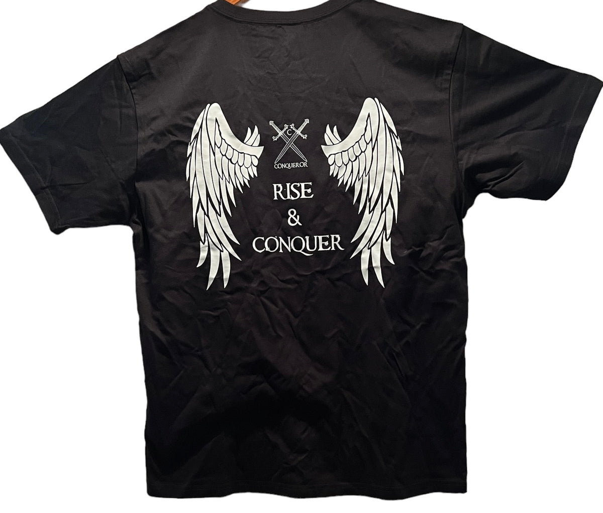 Rise & Conquer Angel Wings T-Shirt – Elevation & Power