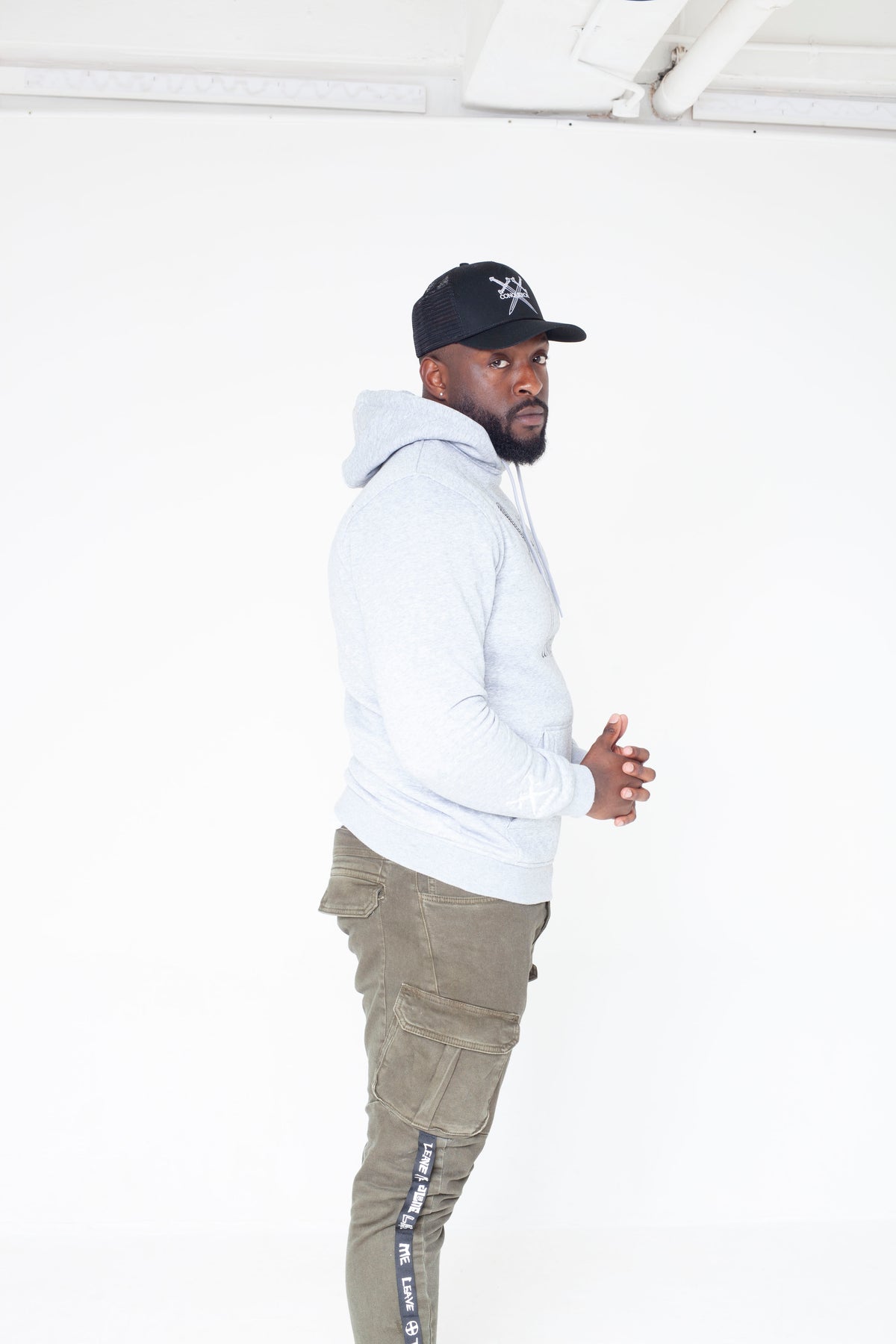 Conqueror Grey Signature Logo Hoodie