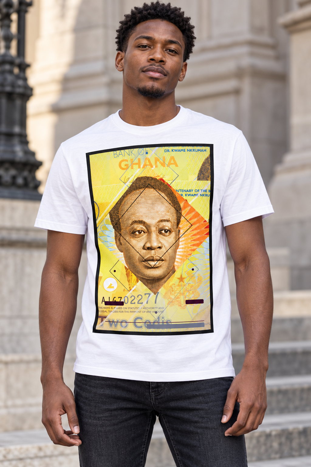 GH “cidis” square print graphic T-shirt