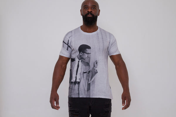 Malcolm x (by any means) short sleeve T-shirt