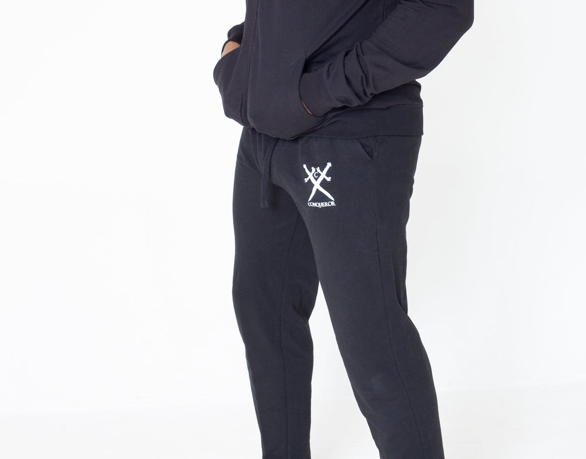 Conqueror Essential Black Joggers