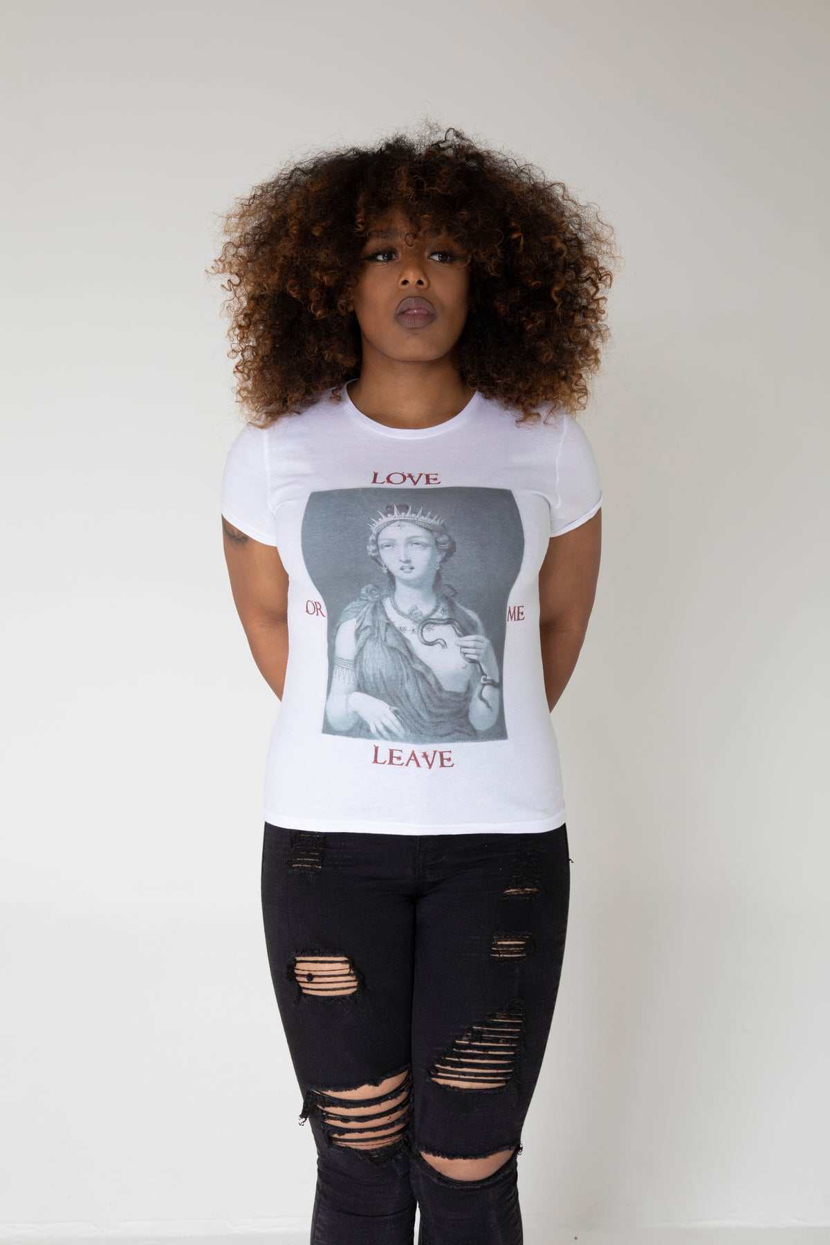 Cleopatra "Love me or Leave me" slogan Tshirt