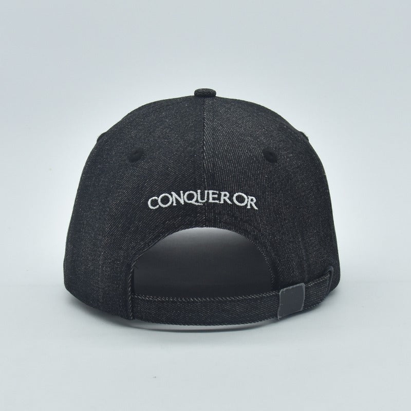 Chapeau Strapback en denim noir