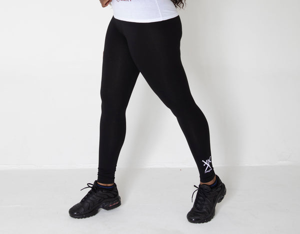 Black leggings with Conqueror Logo